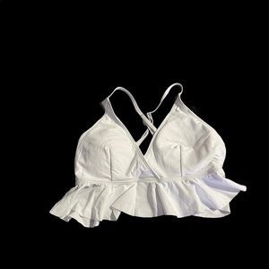 NWT Ruffled Swim Top
